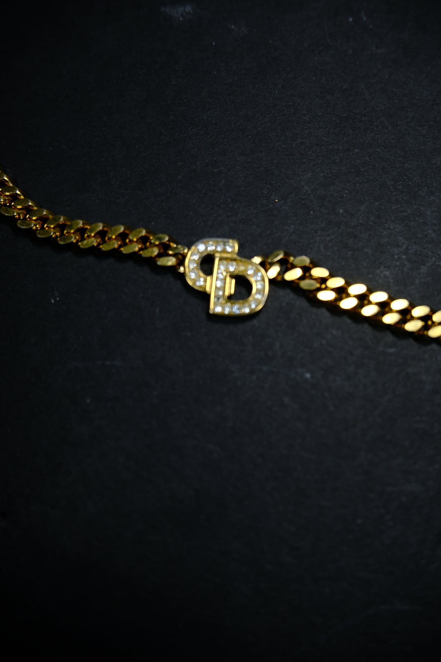 Dior Mini Swarovski Cuban Necklace