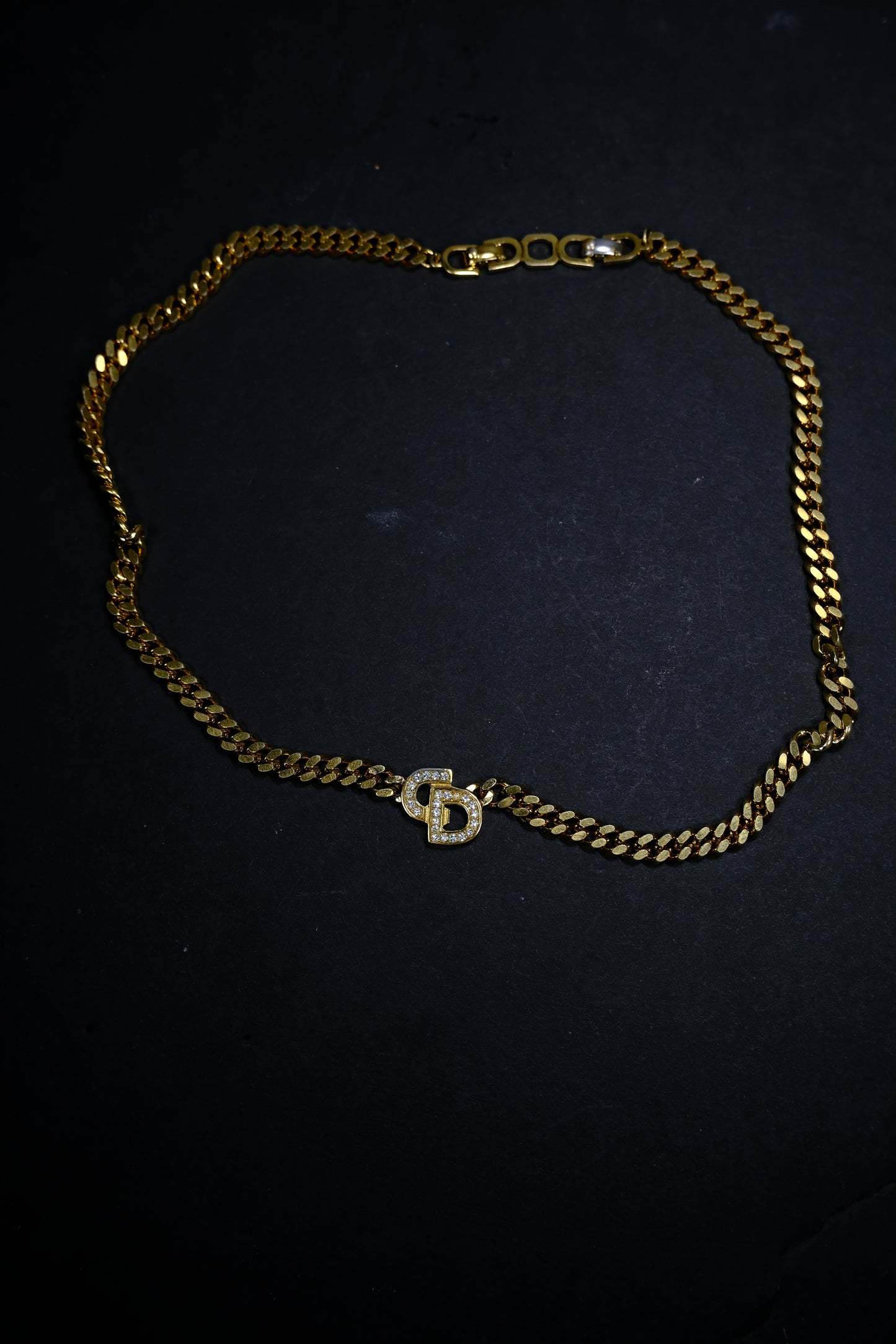 Dior Mini Swarovski Cuban Necklace