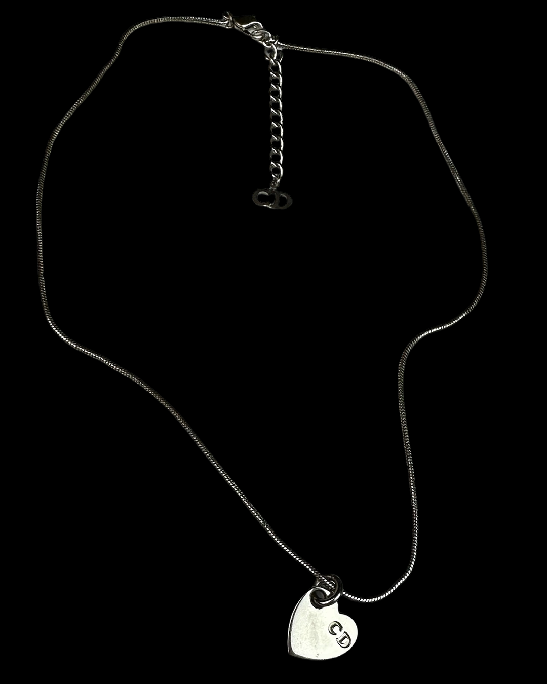 Vintage Dior Dangling Heart Necklace