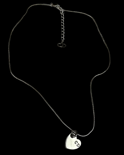 Vintage Dior Dangling Heart Necklace