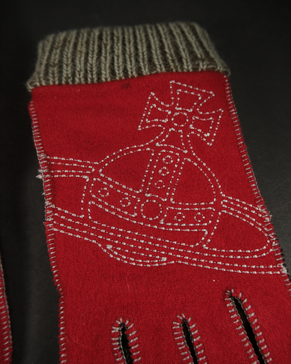 Vivienne Westwood Embroidered Wool Gloves