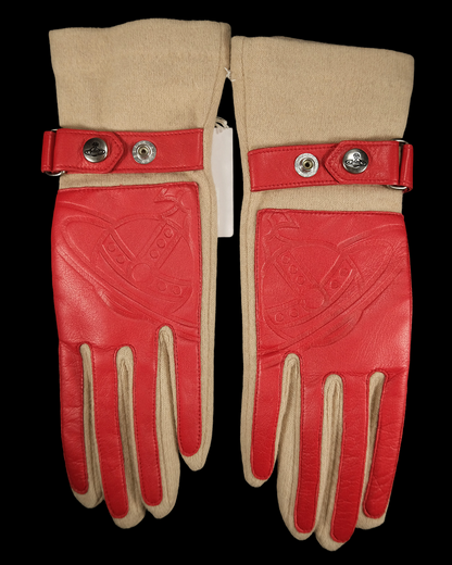 Vivienne Westwood Adjustable Strap Leather Gloves