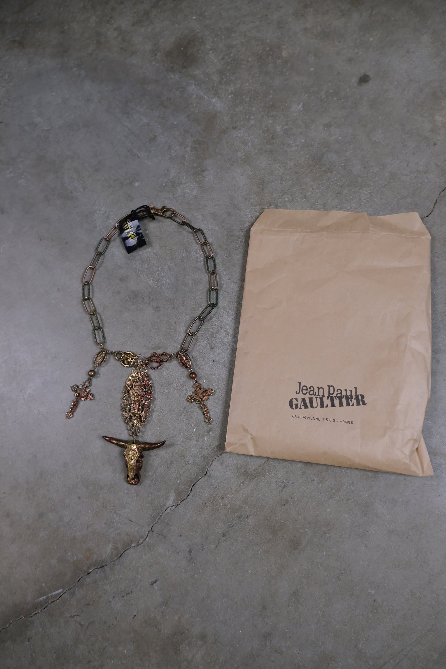 Jean Paul Gaultier 90s Bull Sample Necklace