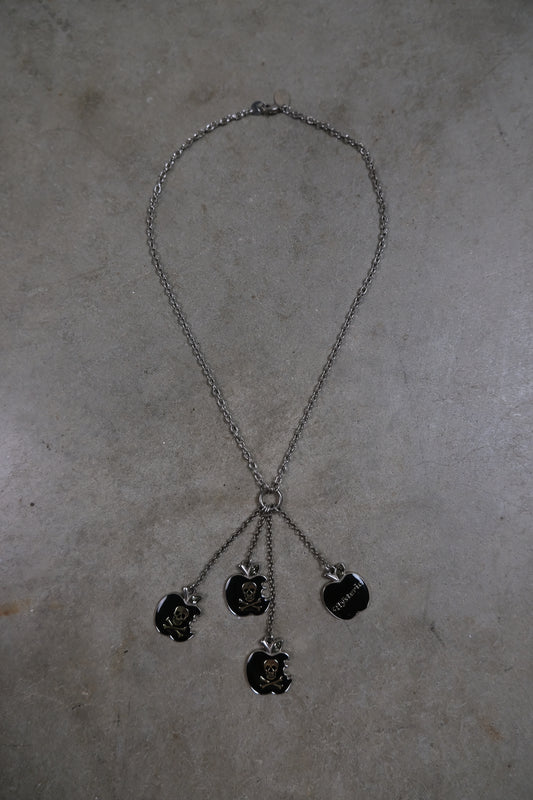 2000s Hysteric Glamour Black Apple Charm Necklace