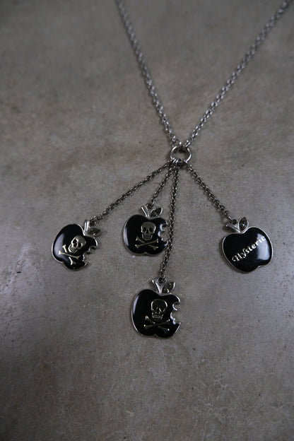 2000s Hysteric Glamour Black Apple Charm Necklace