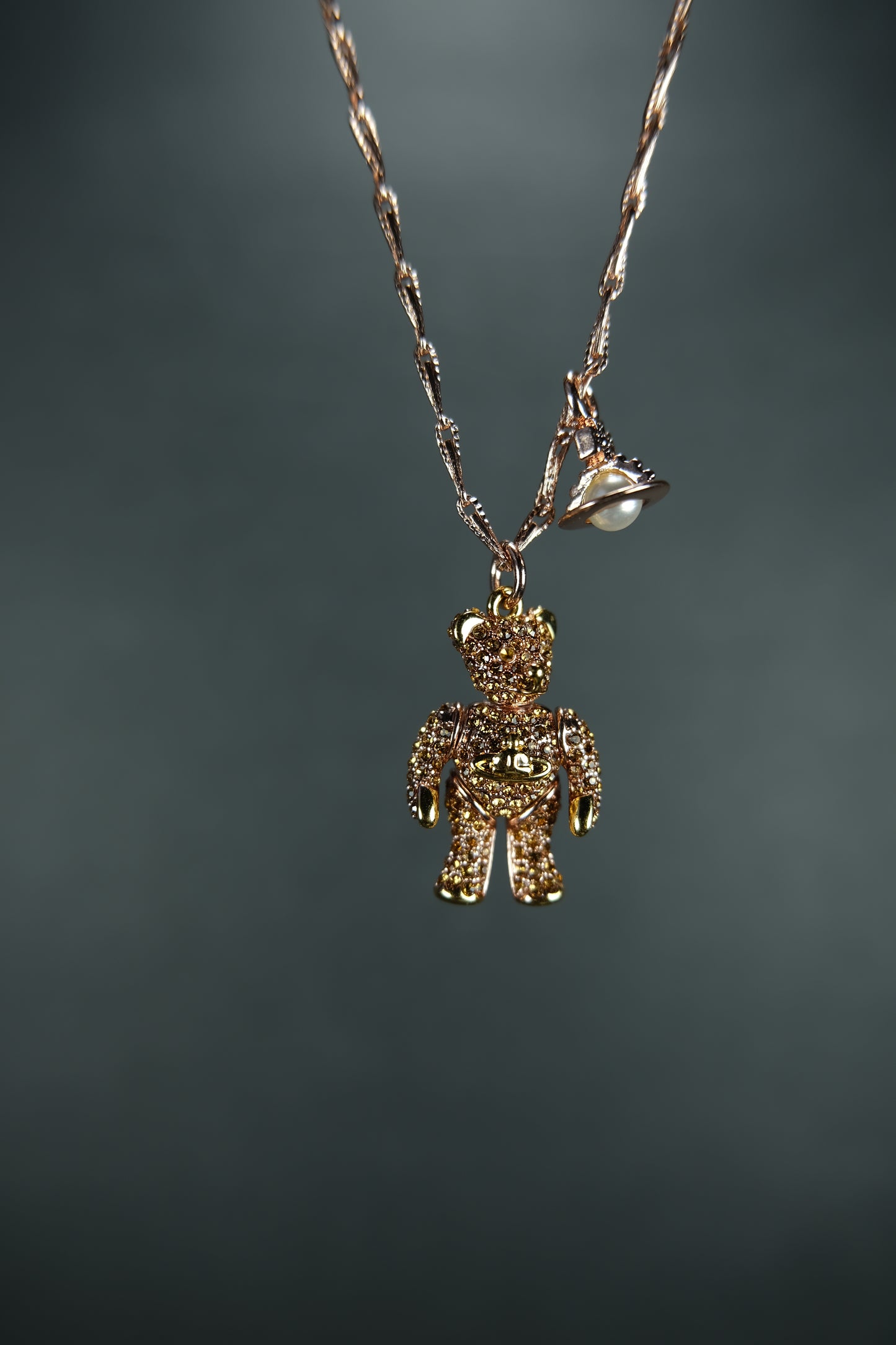 Vivienne Westwood Rose Gold Bear Necklace