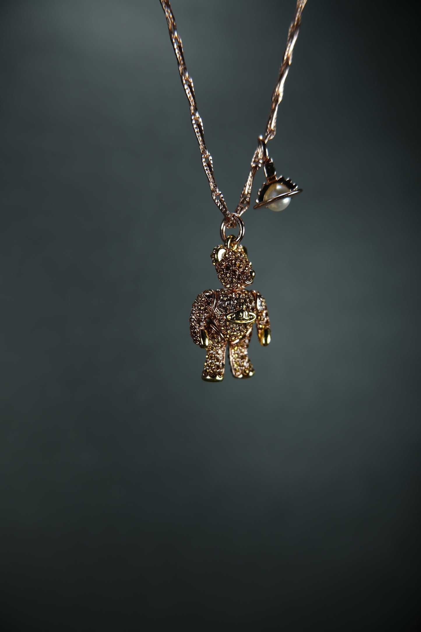 Vivienne Westwood Rose Gold Bear Necklace