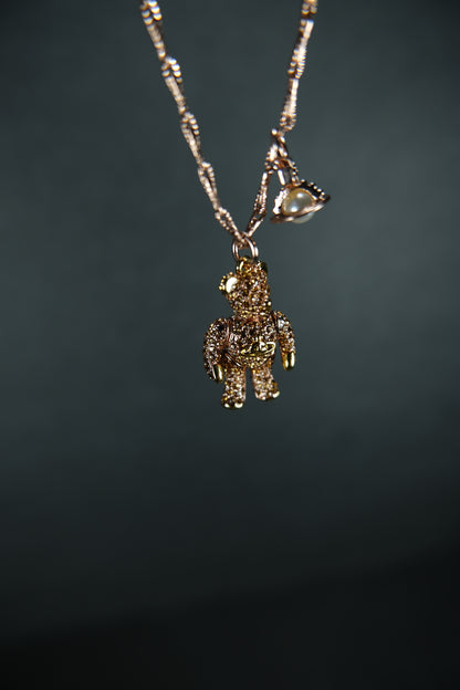 Vivienne Westwood Rose Gold Bear Necklace