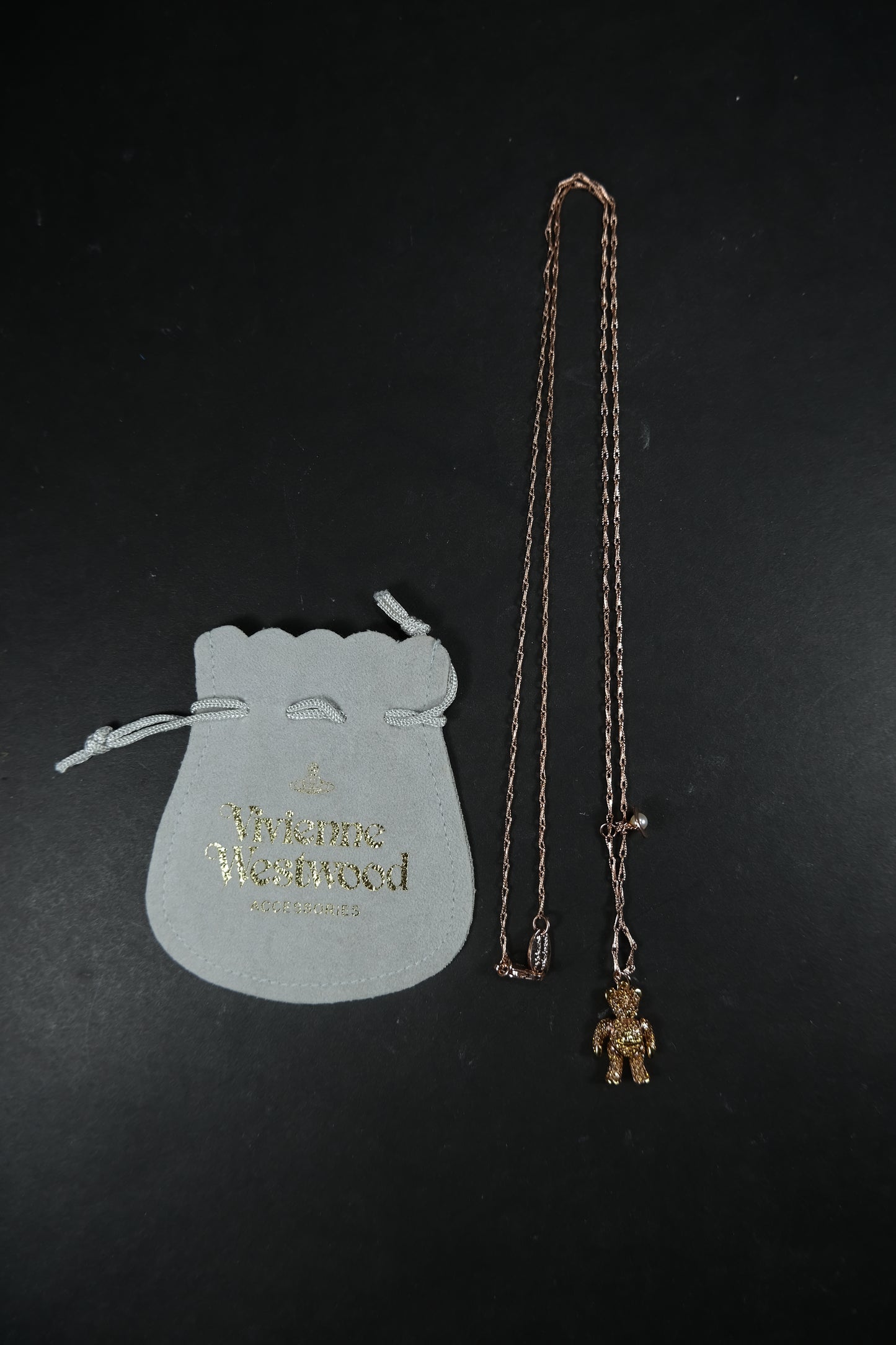 Vivienne Westwood Rose Gold Bear Necklace