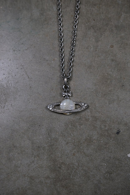 Vivienne Westwood Milky Hologram Logo Necklace