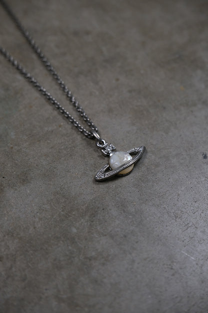 Vivienne Westwood Milky Hologram Logo Necklace