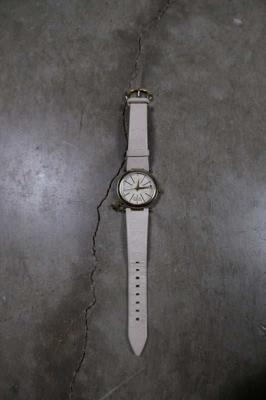 Vivienne Westwood White Embossed Watch