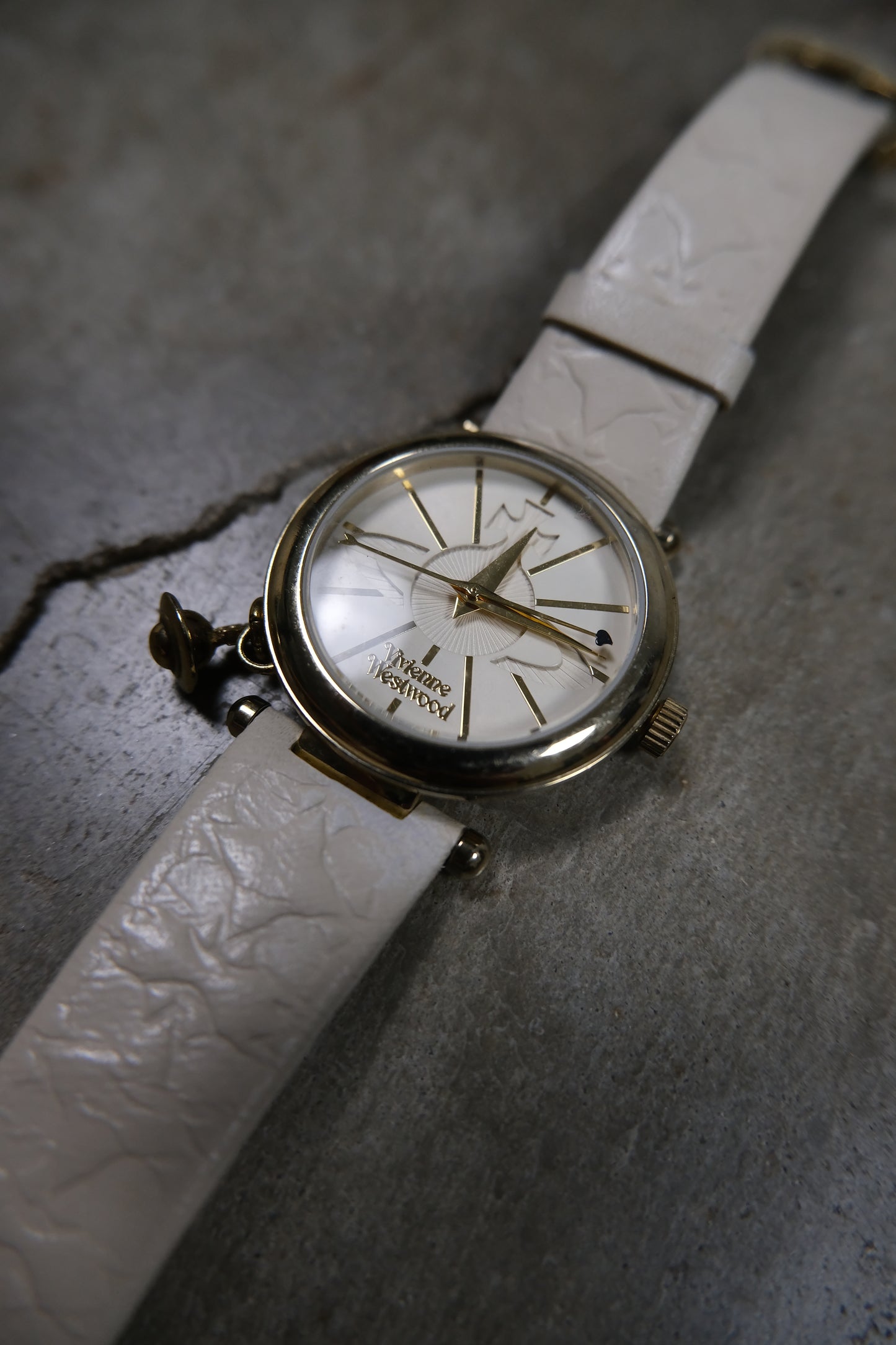 Vivienne Westwood White Embossed Watch