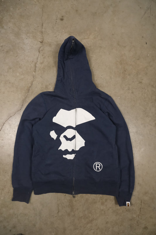 BAPE Navy Full Zip Hoodie