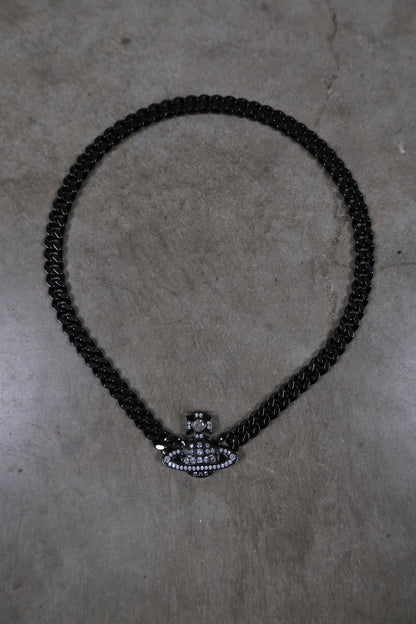 Vivienne Westwood Black Magnetic Cuban Link Necklace