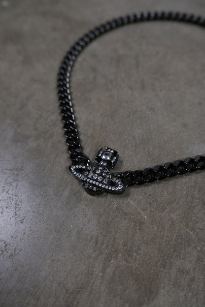 Vivienne Westwood Black Magnetic Cuban Link Necklace