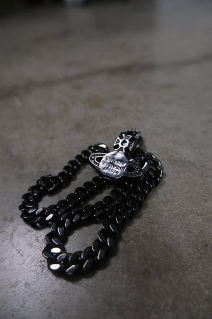 Vivienne Westwood Black Magnetic Cuban Link Necklace