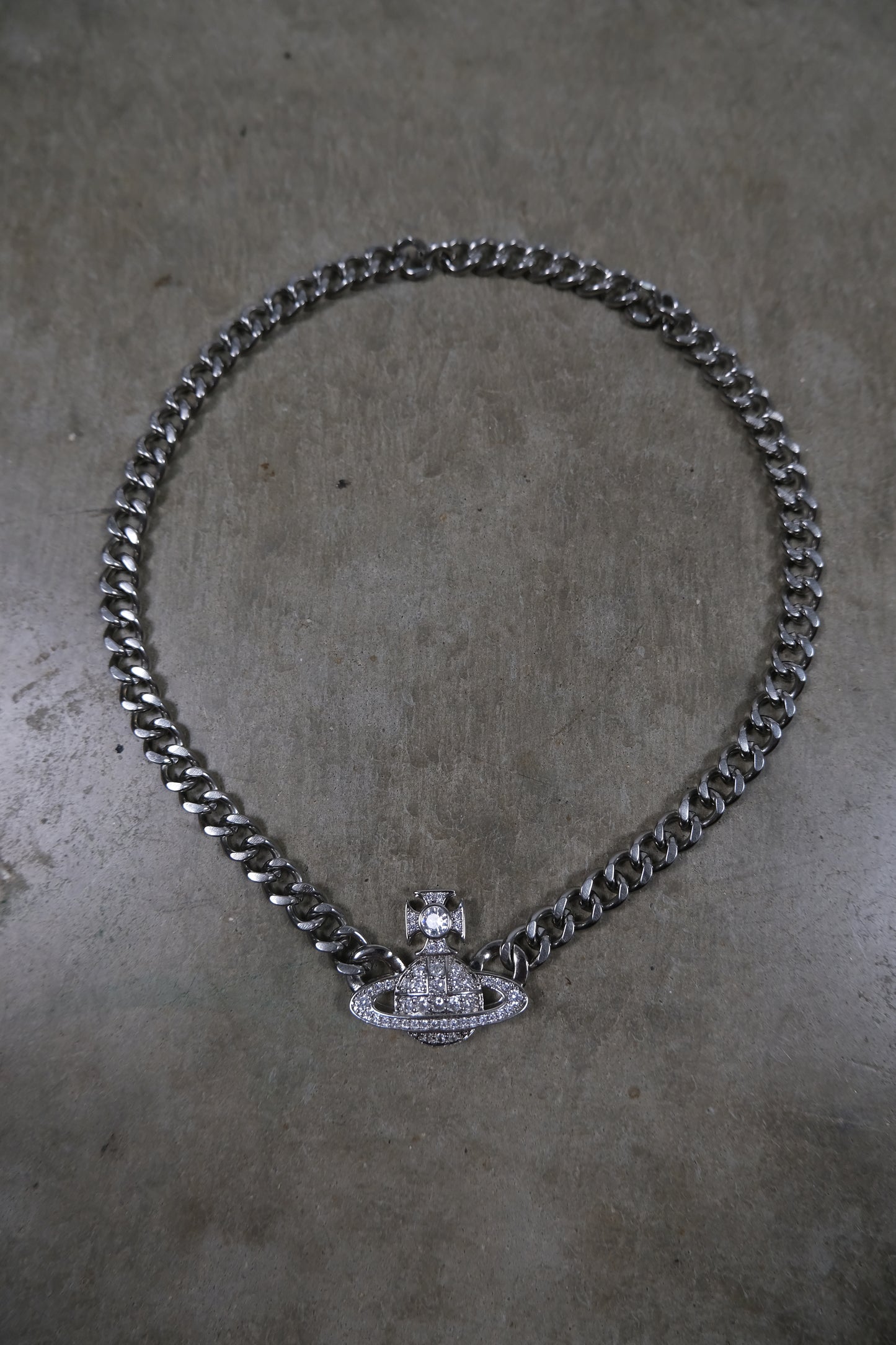 Vivienne Westwood Silver Magnetic Cuban Link Necklac