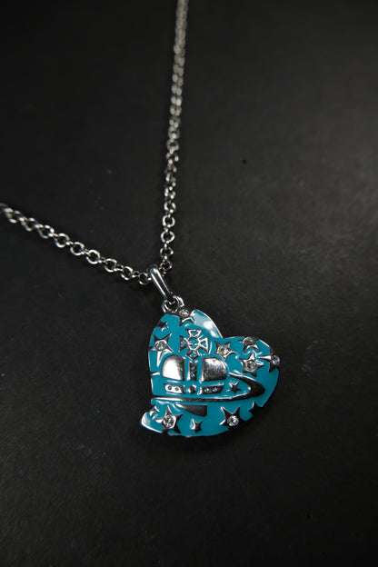 Vivienne Westwood Blue Heart Necklace