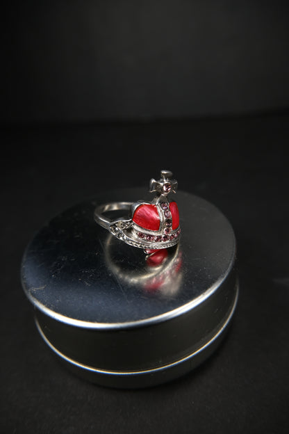Vivienne Westwood 2002 Silver Diamante Ring