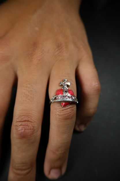 Vivienne Westwood 2002 Silver Diamante Ring