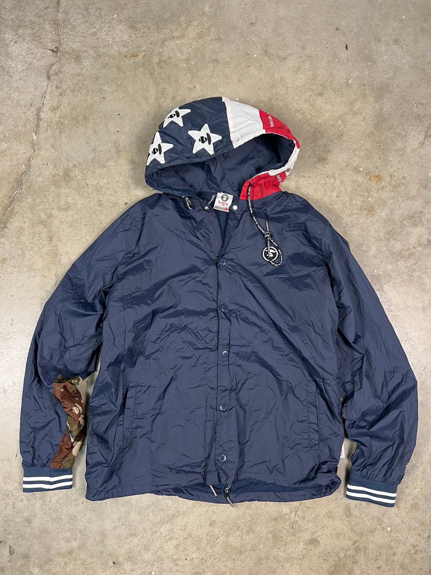 AAPE US Flag Windbreaker (XL) fits like M-L
