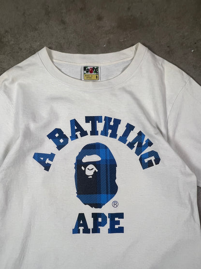 Bape 2004 Plaid Logo T-Shirt (M)