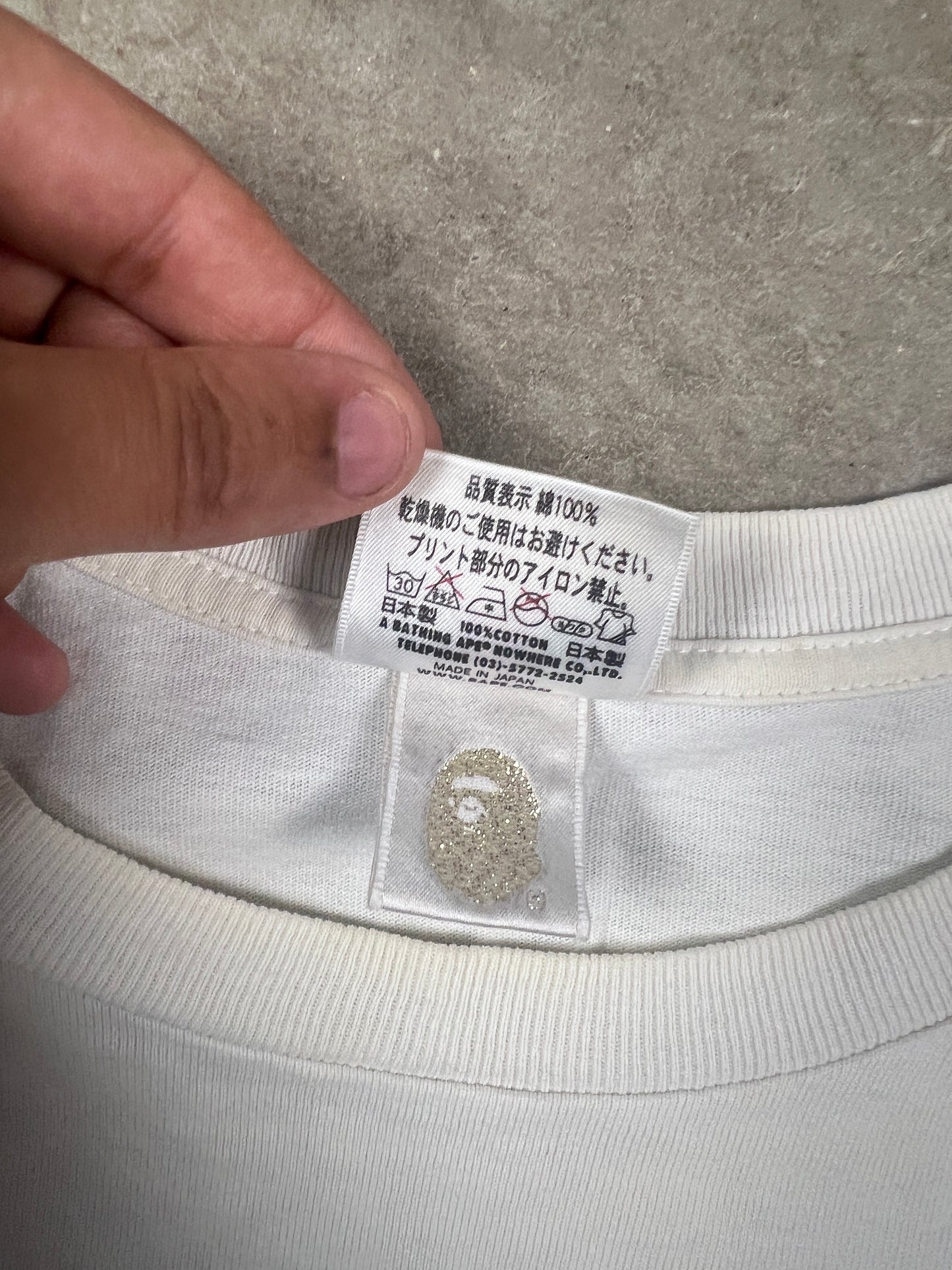 Bape 2004 Plaid Logo T-Shirt (M)