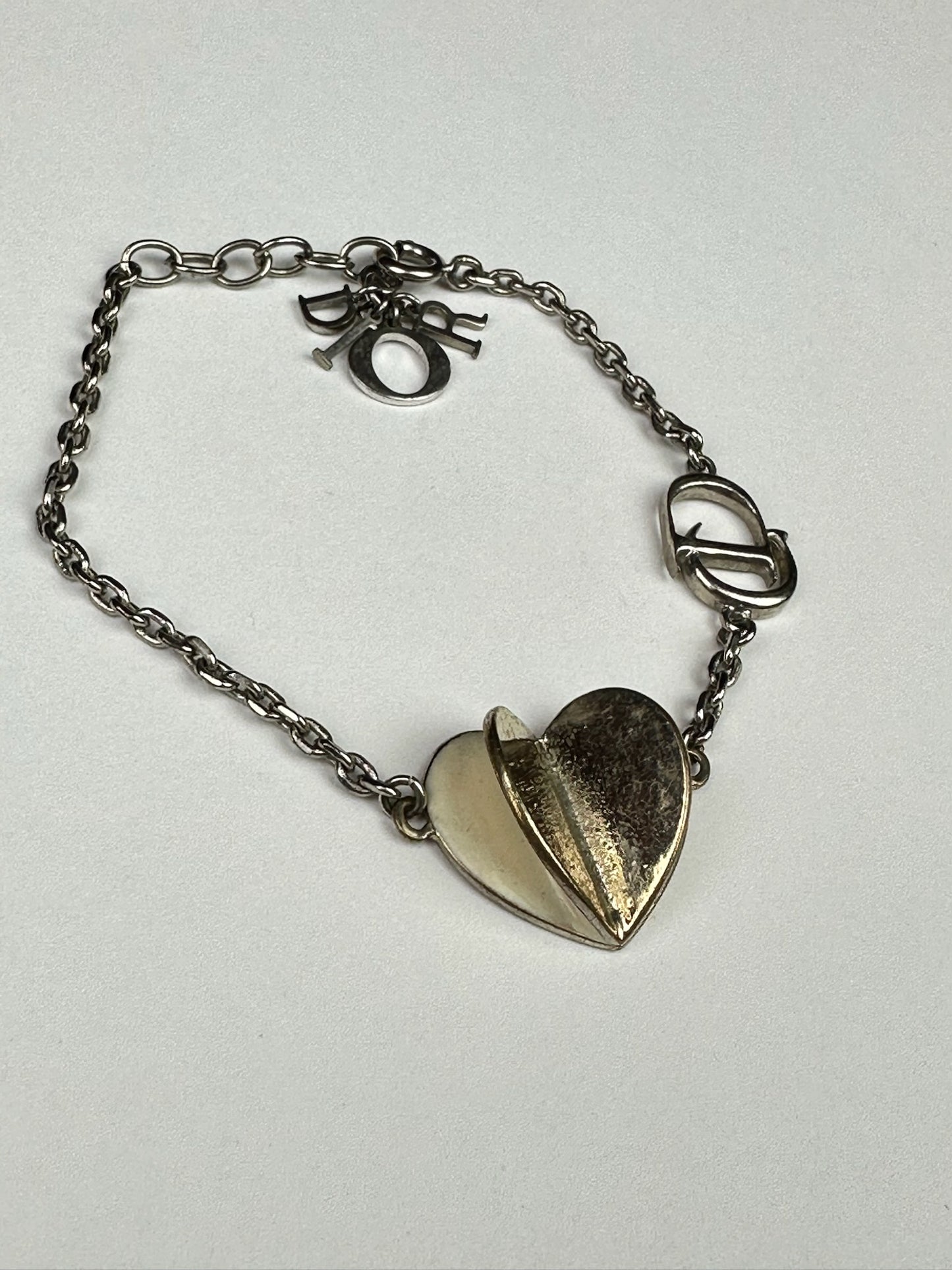 Vintage Dior Page Turning Heart Bracelet