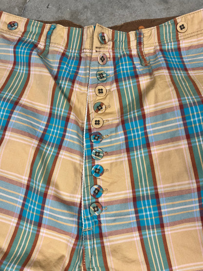 Kapital Plaid Long Shorts (32-34)