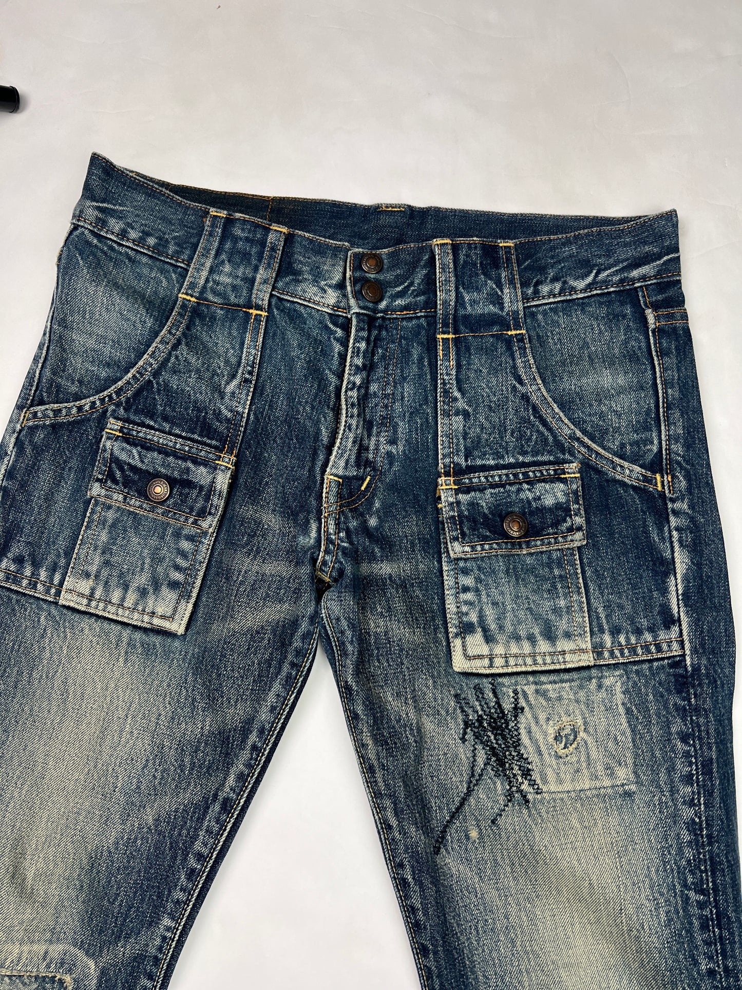 Kapital 2003 Engineer Repaired Stitch Denim