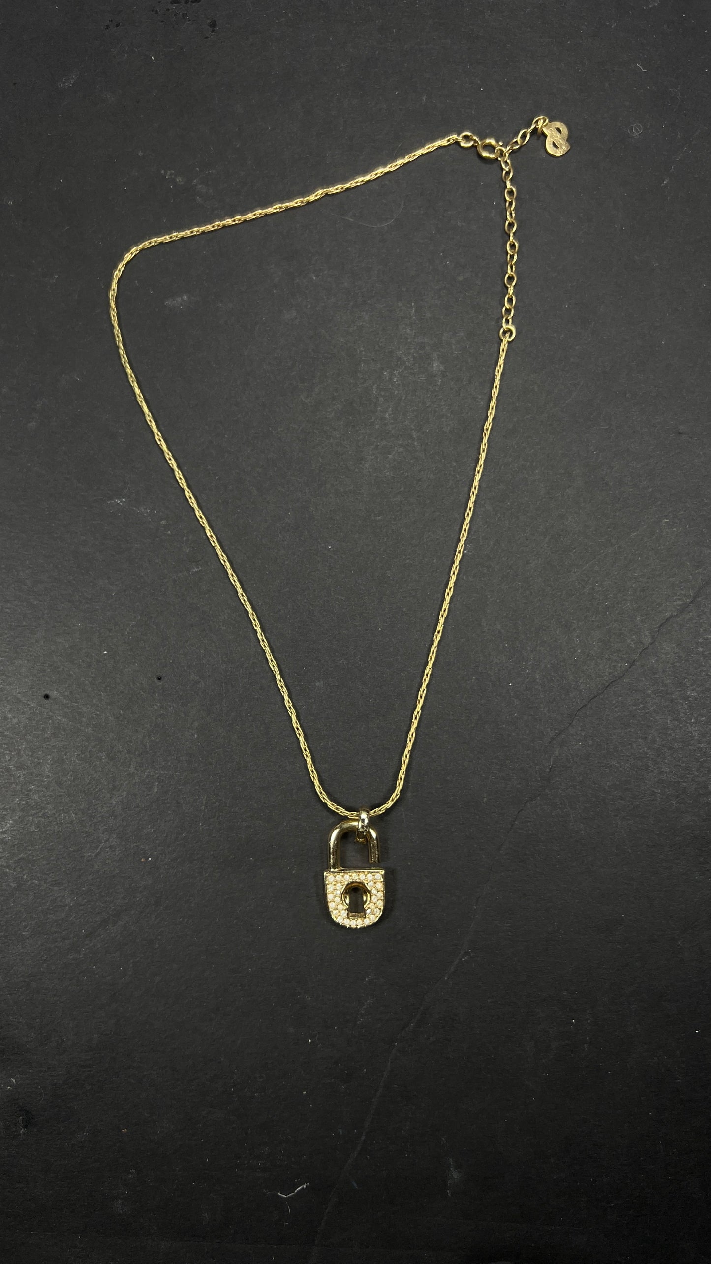 Dior Gold Lock Necklace