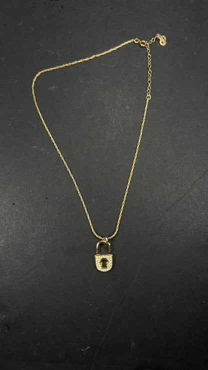 Dior Gold Lock Necklace