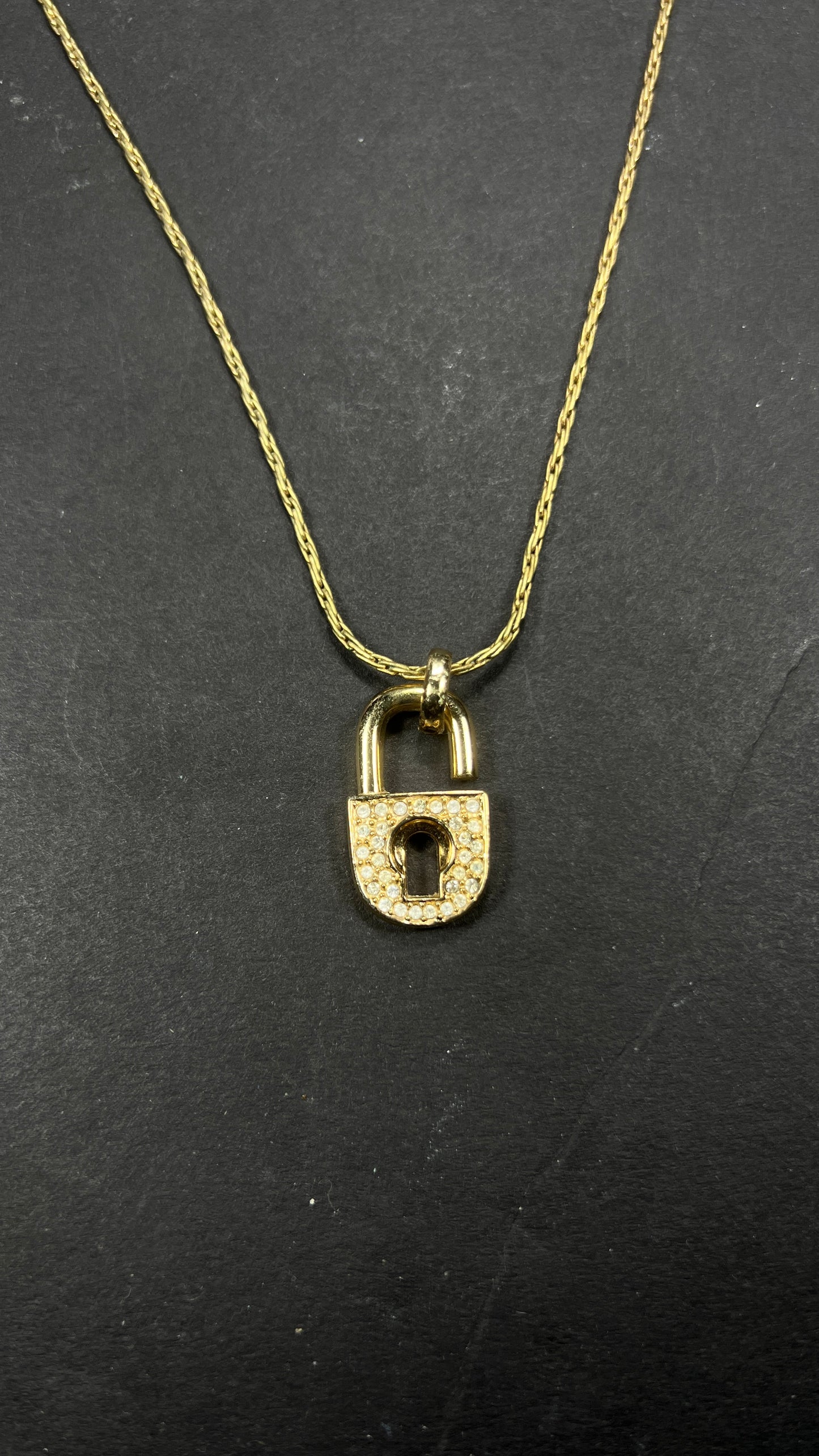 Dior Gold Lock Necklace