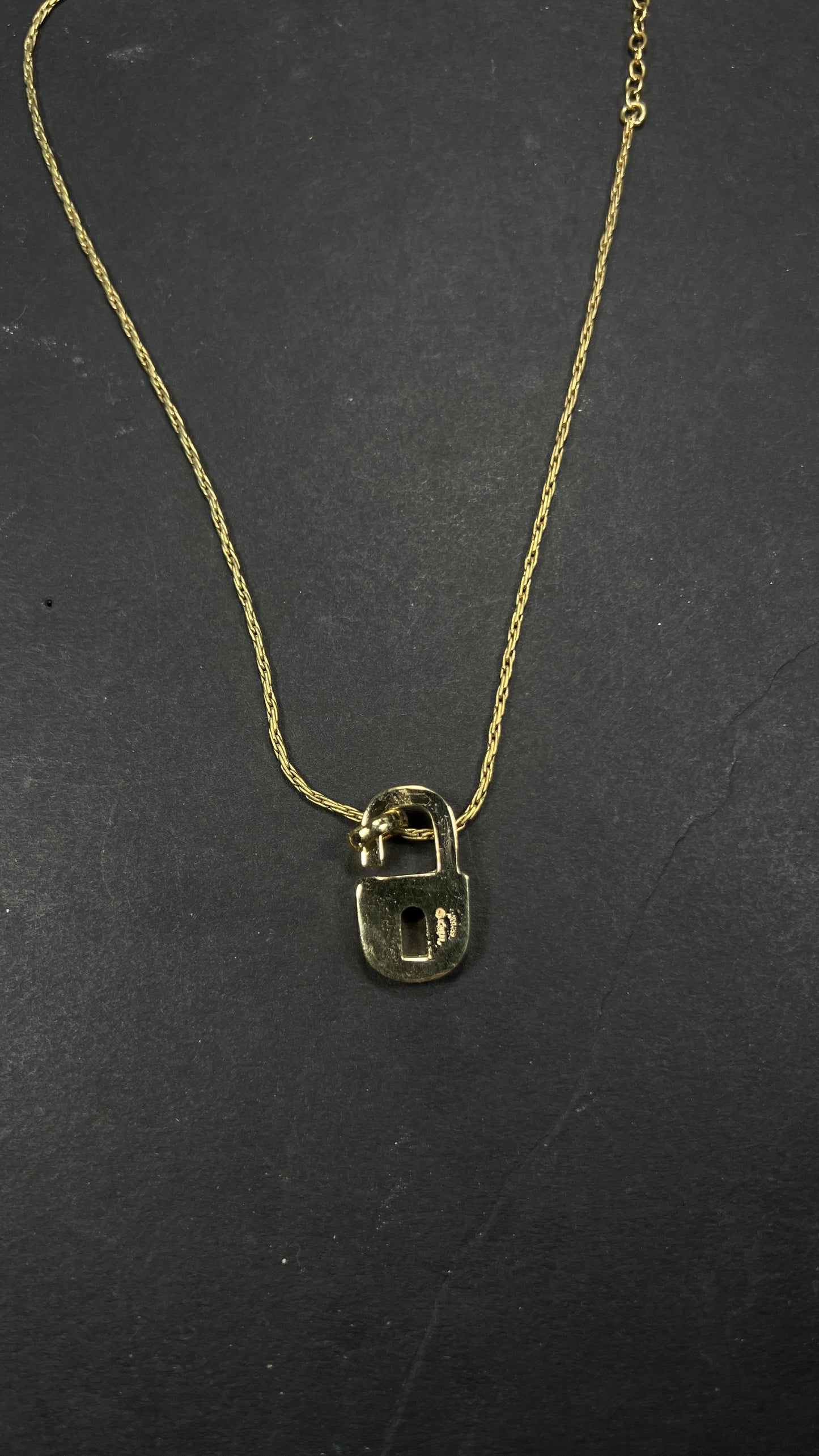 Dior Gold Lock Necklace