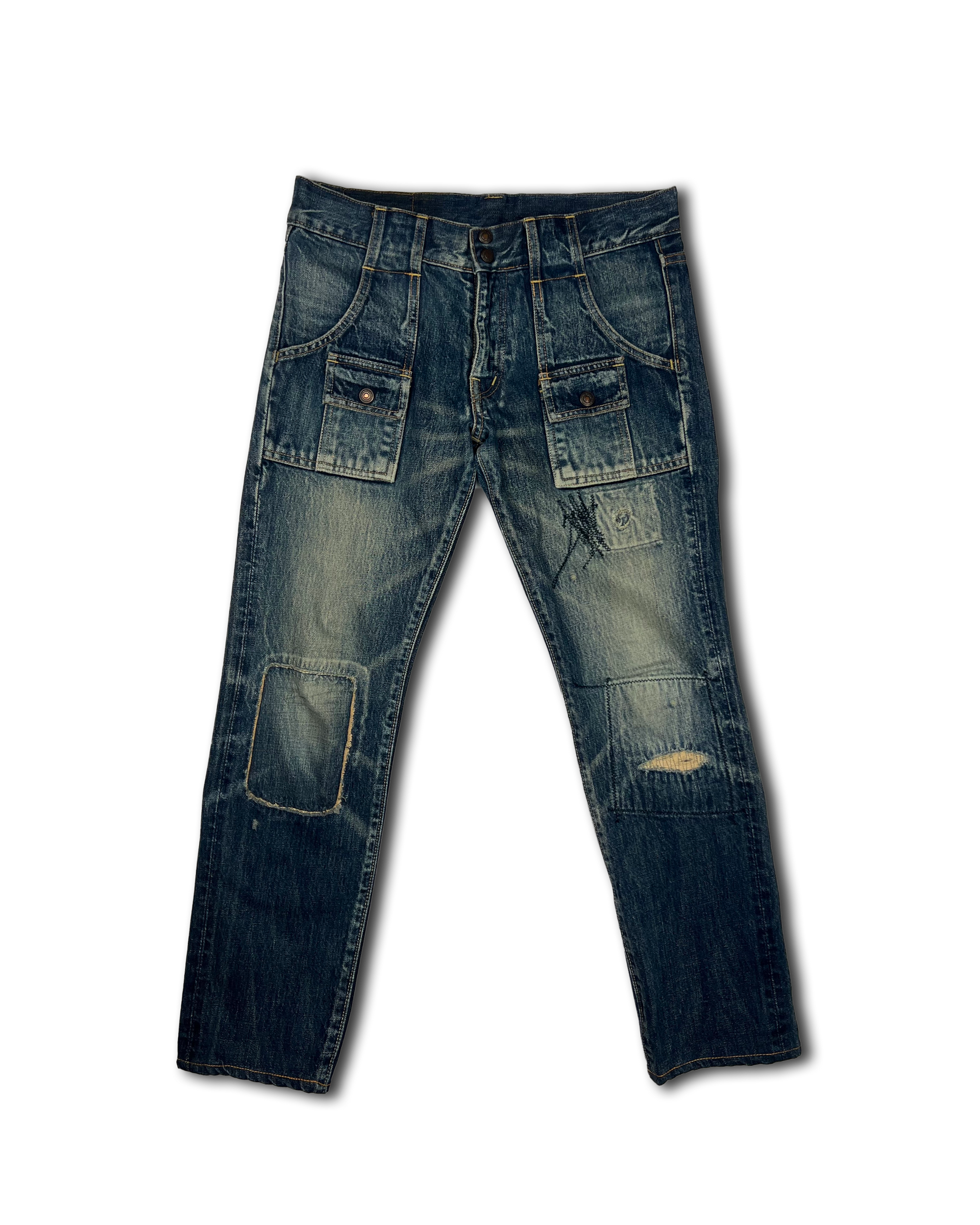 Kapital 2003 Engineer Repaired Stitch Denim