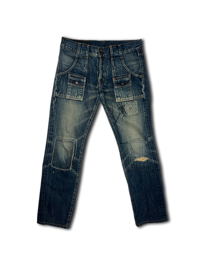 Kapital 2003 Engineer Repaired Stitch Denim