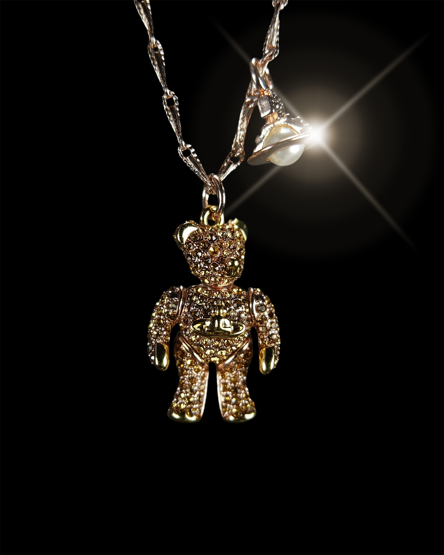 Vivienne Westwood Rose Gold Bear Necklace